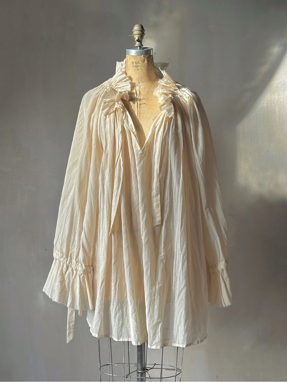 Nuit Atelier Alchemist Chemise in Parchment Cotton Gauze
